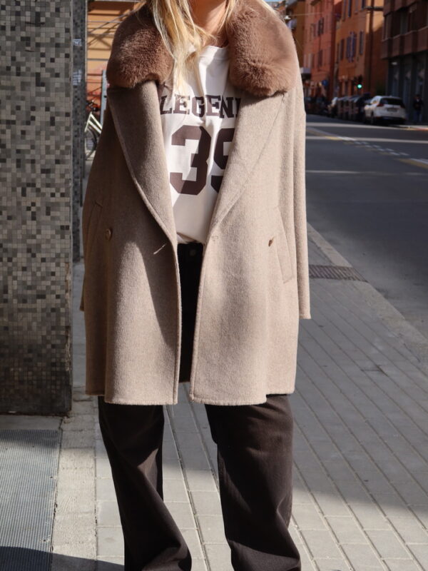 Cappotto Collo Pelo - Haveone R015